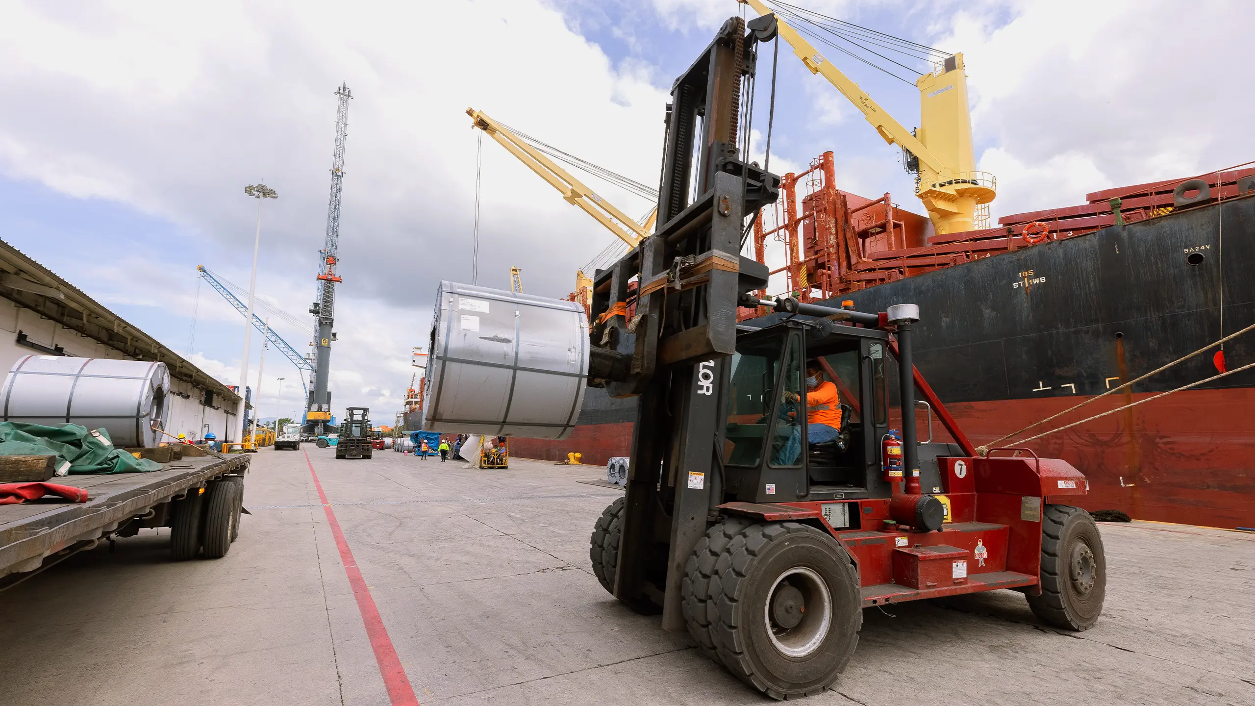 Taylor International Forklift at Dock
