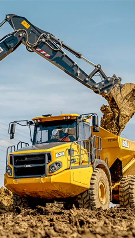 Taylor Construction Equipment Excavator and Articulating Dump Truck Thumbnail